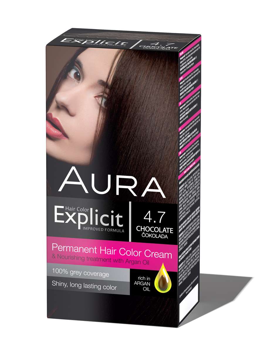 Image of AURA EXPLICIT FARBA ZA KOSU (CHOCOLATE 4.7)