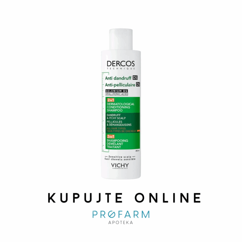 VICHY DERCOS AMINEXIL ŠAMPON PROTIV PERUTI DS 2U1 200ml