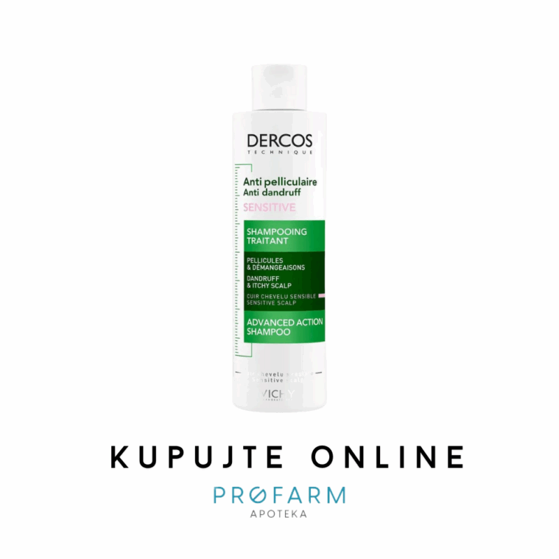 VICHY DERCOS ANTI DANDRUFF SENSITIVE ŠAMPON PROTIV PERUTI