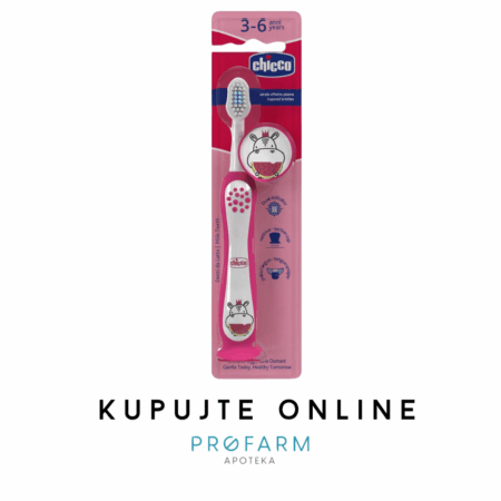 CHICCO ČETKICA ZA ZUBE 3-6M ,PINK