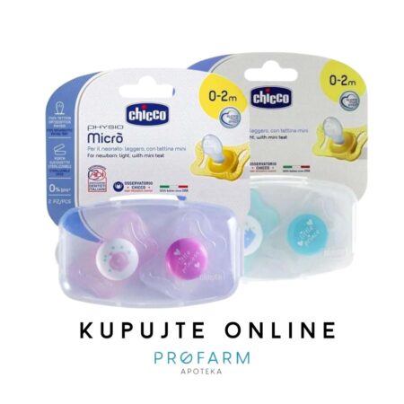 CHICCO DUDA VARALICA, PH.MICRO 0-2M PLAVA/ROZA ( 2kom)