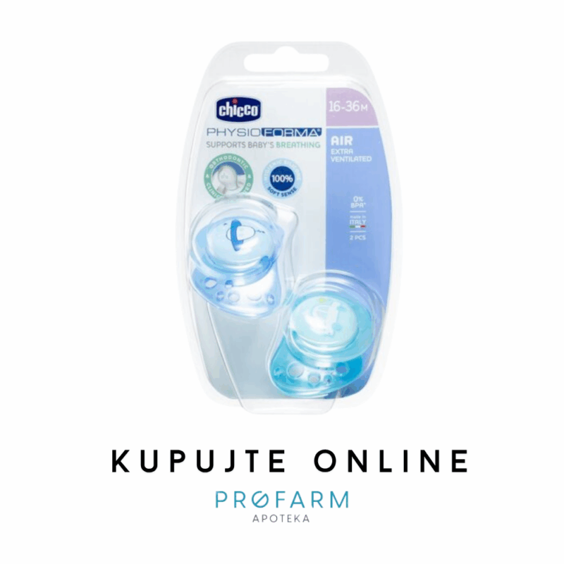 CHICCO DUDA VARALICA PHYSIO LIGHT 16-36M , PLAVA (2kom)