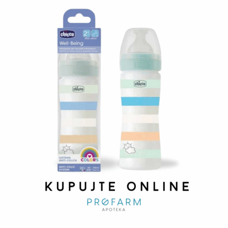 CHICCO PLASTIČNA BOČICA WELL BEING ANTICOLIC 2M+, 250ml