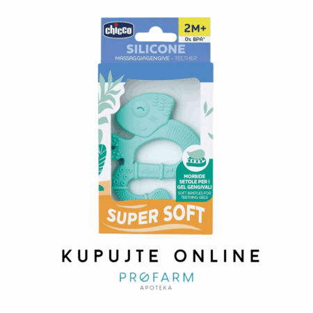 CHICCO SILIKONSKE GLODALICE ZA ZUBE,IGUANA,2+,PLAVA