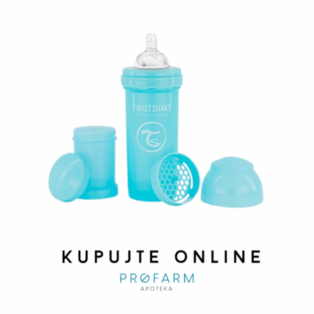 TWISTSHAKE ANTI-COLIC BOČICA OD NEHRĐAJUĆEG ČELIKA, PLAVA 260ml