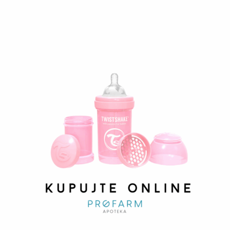 TWISTSHAKE BOCA ANTI-COLIC BOČICA , PASTELNA ROZA 180ml