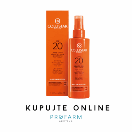 COLLISTAR SUN TANN MILK SPRAY FACE-BODY SPF 20, 200 ml