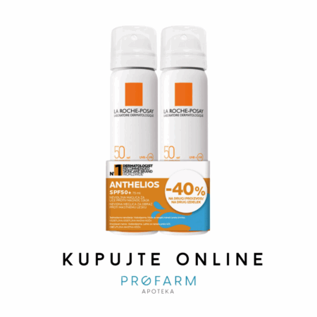 LA ROCHE POSAY ANTHELIOS NEVIDLJIVA MAGLICA PROTIV MASNOG SJAJA SPF50, 2X75ml