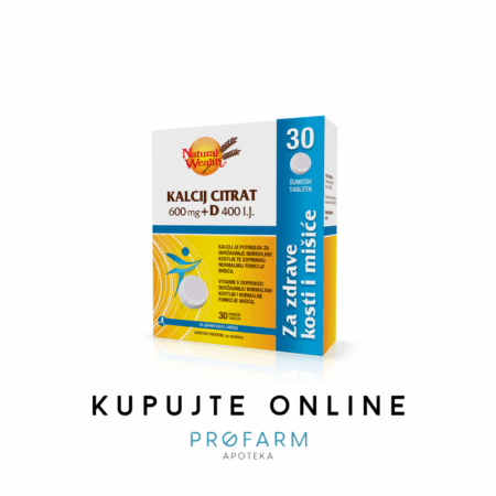NAT KALCIJ CITRAT 600MG+D3EFF