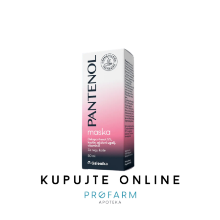Pantenol Maska za Lice sa Aktivnim Ugljem i Vitaminom E